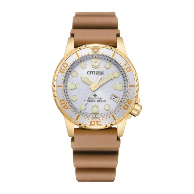 Citizen Eco-Drive Brown Synthetic Rubber Strap Men Watch Eo2022-02A 1