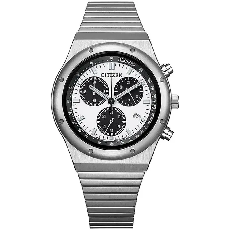Citizen Eco-Drive Chronograph Stainless Steel Strap Men Watch At2541-54A 1