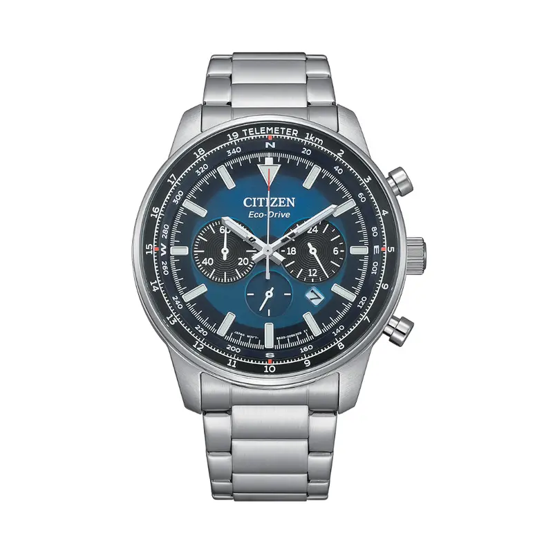 Citizen Eco-Drive Chronograph Stainless Steel Strap Men Watch Ca4500-91L 1