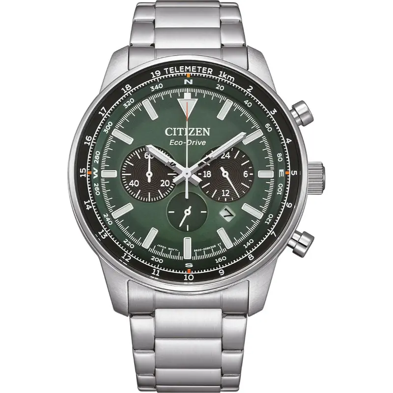 Citizen Eco-Drive Chronograph Stainless Steel Strap Men Watch Ca4500-91X 1