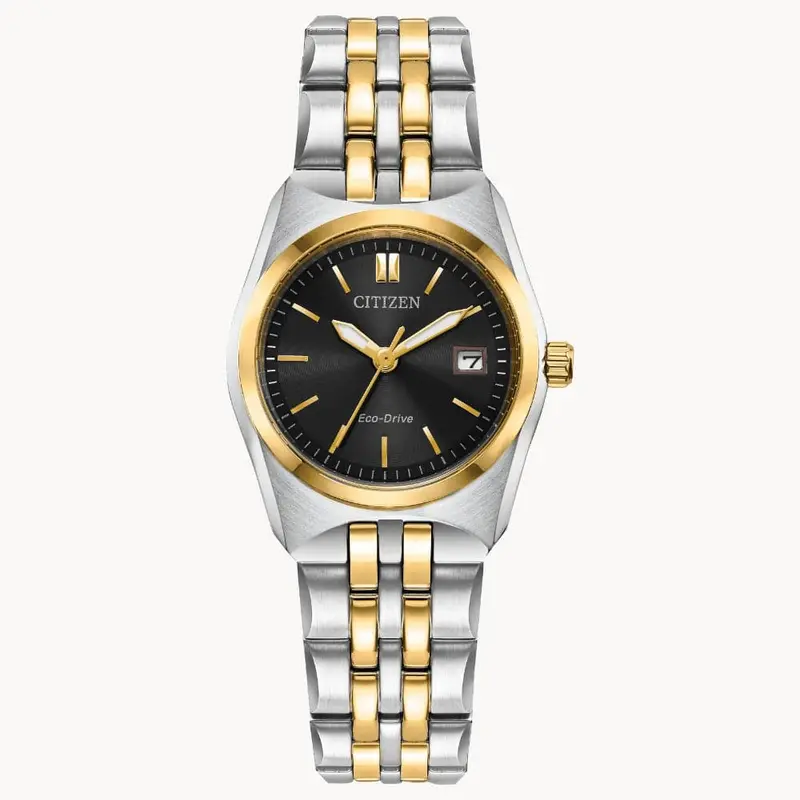 Citizen Eco-Drive Corso Black Dial Stainless Steel Women Watch Ew2299-50E 1