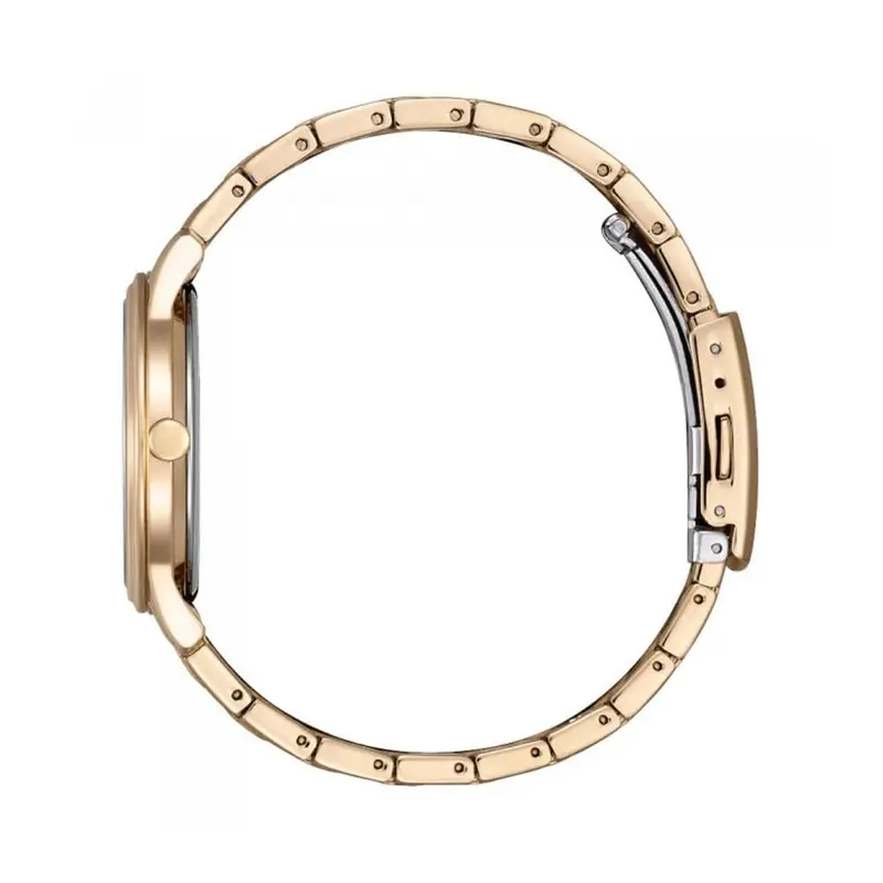 Citizen Eco-Drive Gold Stainless Steel Strap Women Watch Em0418-81X 2