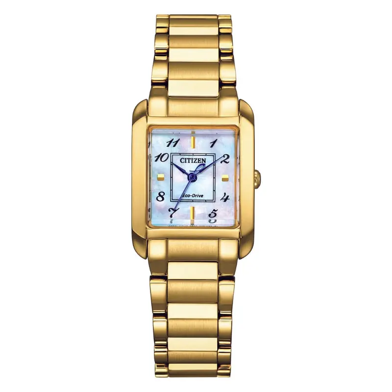 Citizen Eco-Drive Gold Stainless Steel Strap Women Watch Ew5602-81D 1