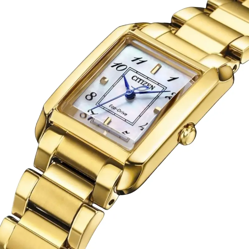 Citizen Eco-Drive Gold Stainless Steel Strap Women Watch Ew5602-81D 2