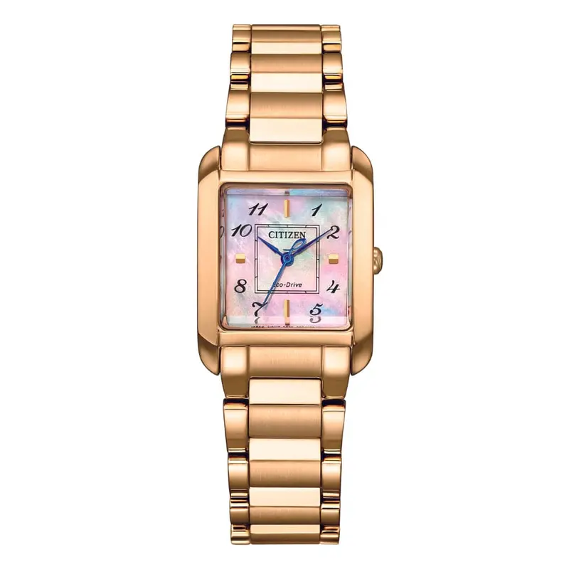 Citizen Eco-Drive Gold Stainless Steel Strap Women Watch Ew5603-89Y 1