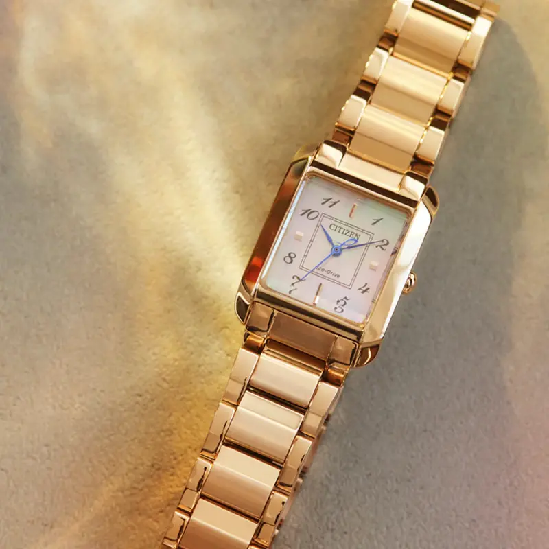 Citizen Eco-Drive Gold Stainless Steel Strap Women Watch Ew5603-89Y 2