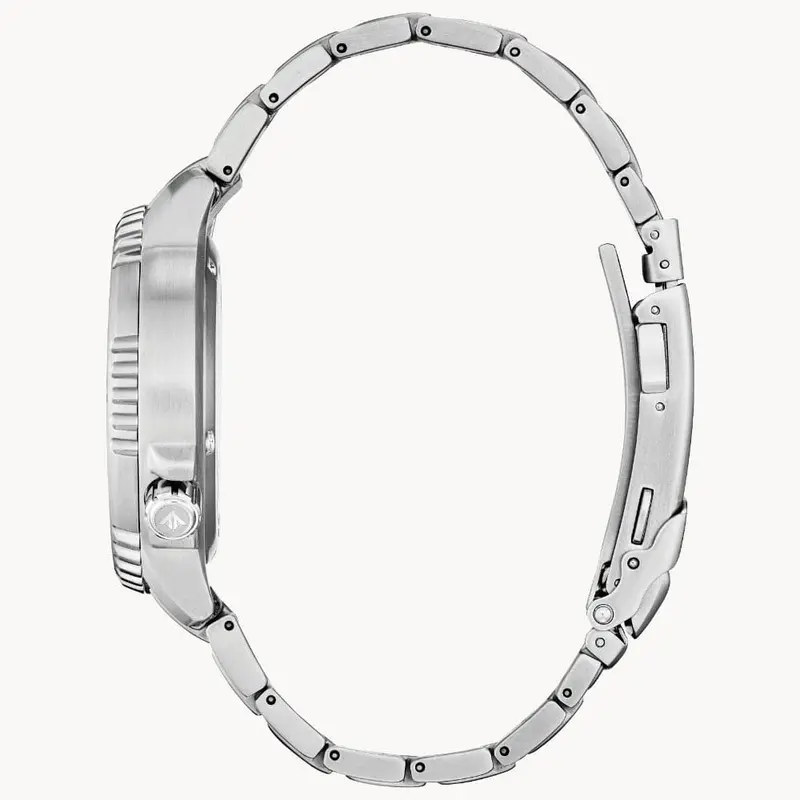 Citizen Eco-Drive Gray Dial Silver Stainless Steel Strap Men Watch Bn0167-50H 2