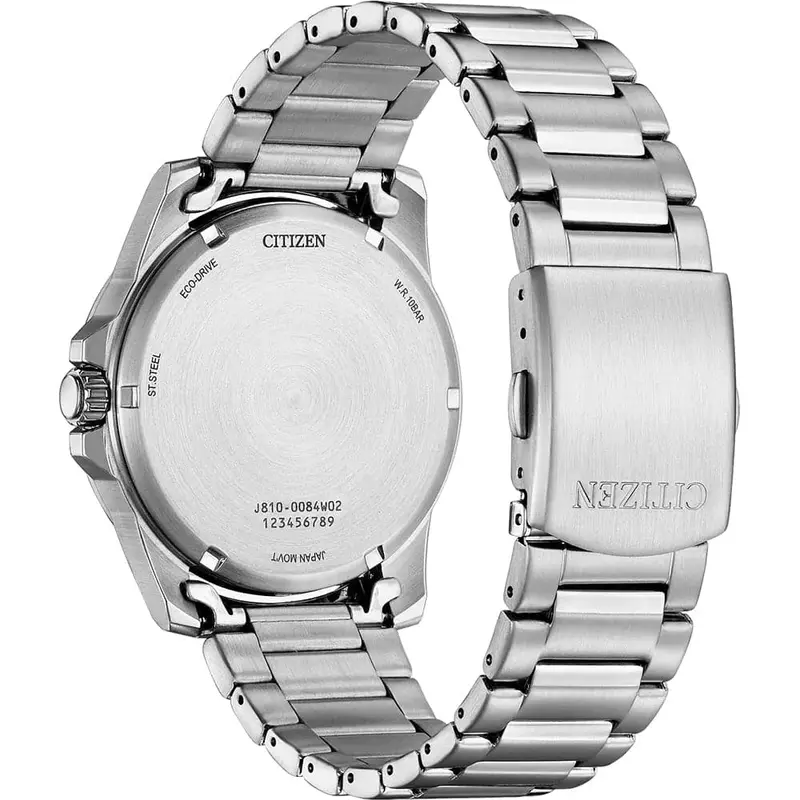 Citizen Eco-Drive Green Dial Silver Stainless Steel Strap Men Watch Aw1811-82X 2
