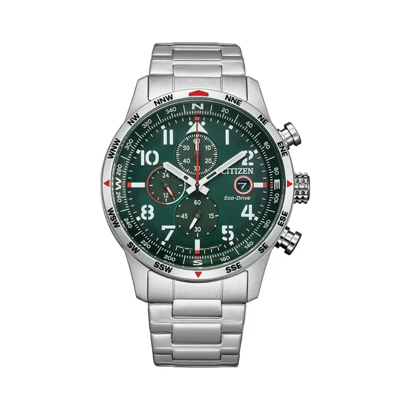 Citizen Eco-Drive Green Dial Silver Stainless Steel Strap Men Watch Ca0791-81X 1