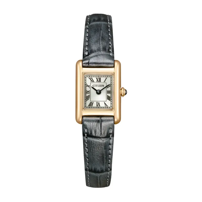 Citizen Eco Drive Grey Calf Leather Strap Women's Watch Eg2799-18W 1