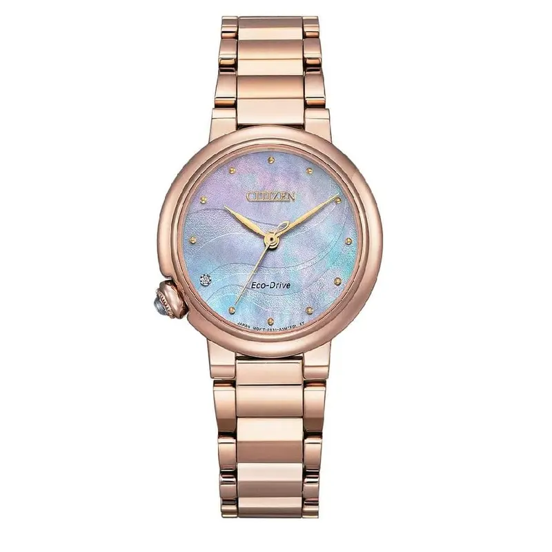 Citizen Eco-Drive Mother Of Pearl Ladies Women's Watch Em0917-81Y 1