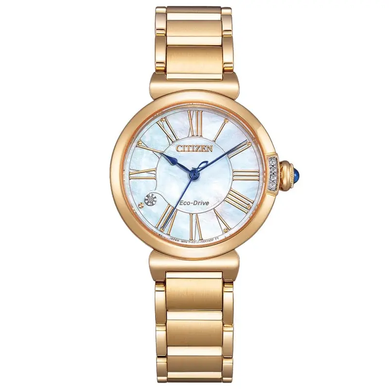 Citizen Eco-Drive Mother Of Pearl Ladies Women's Watch Em1063-89D 1