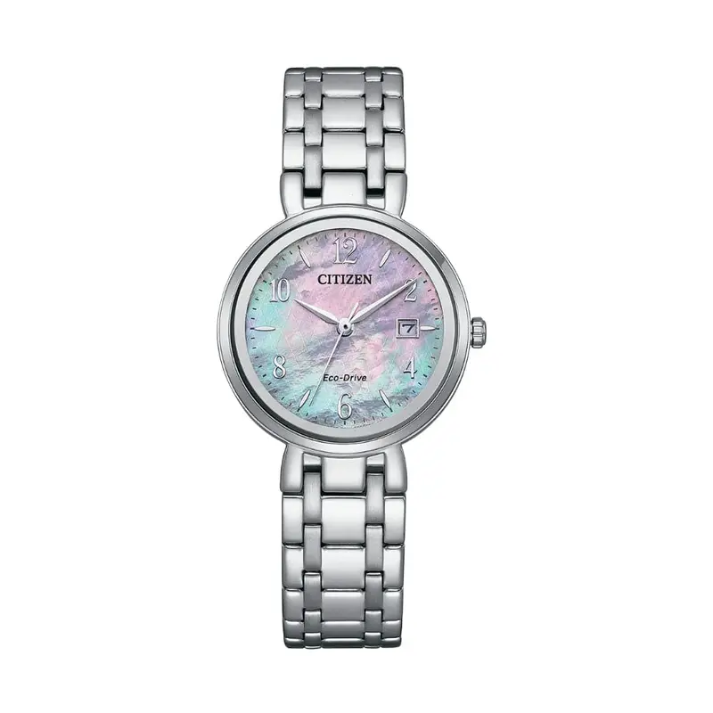 Citizen Eco-Drive Multicolor Silver Stainless Steel Strap Women Watch Ew2690-81Y 1