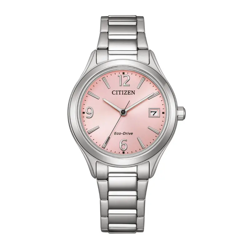 Citizen Eco-Drive Pink Dial Stainless Steel Strap Women's Watch Fe6121-67X 1
