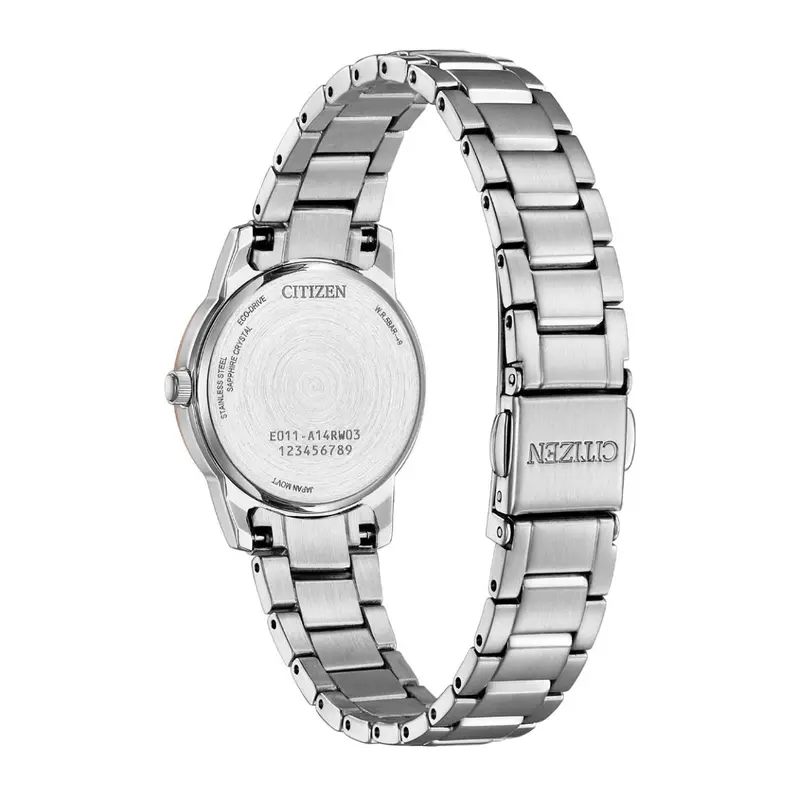 Citizen Eco-Drive Rose Gold Stainless Steel Watch Ew2319-71A 2