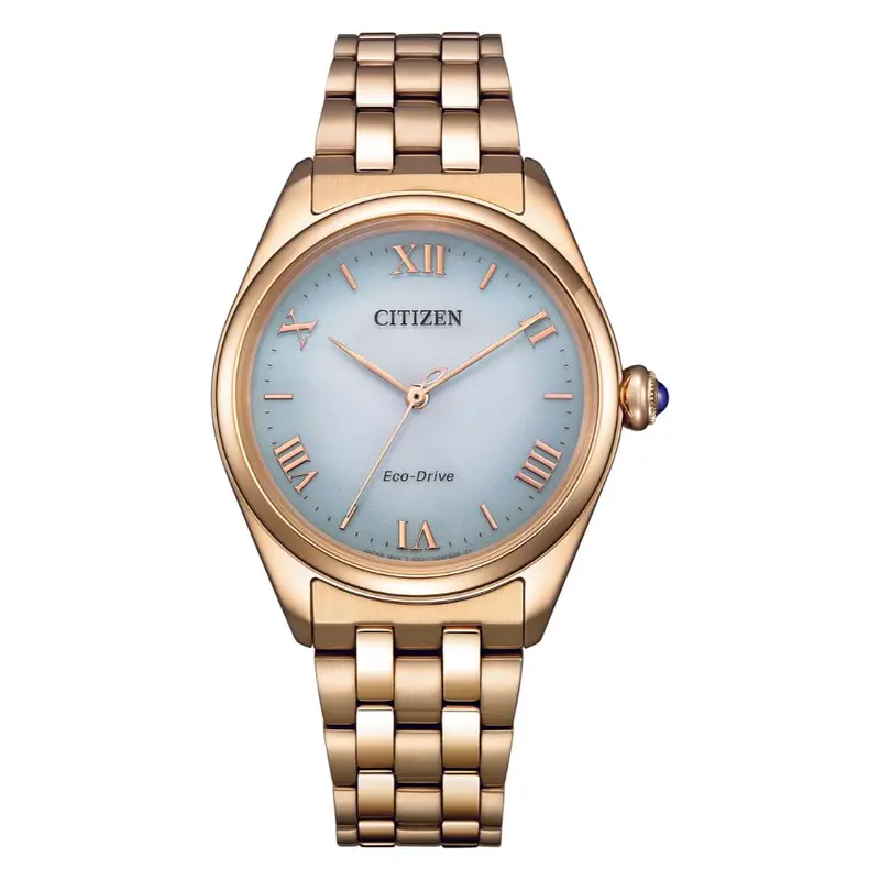 Citizen Eco-Drive Rose Gold Stainless Steel Women's Watch Em1143-81X 1