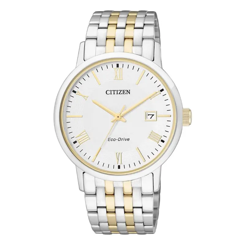 Citizen Eco-Drive Silver Dial Two-Tone Stainless Steel Strap Men Watch Bm6774-51A 1