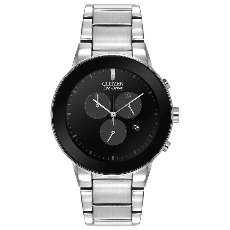 Citizen Eco-Drive Silver Stainless Steel Strap Men Watch At2240-51E 1