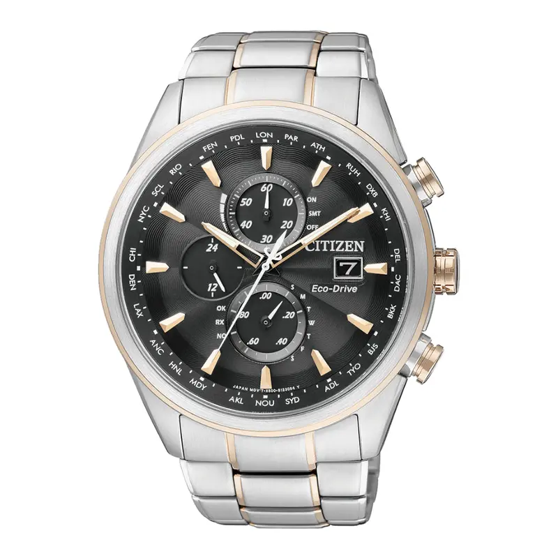 Citizen Eco-Drive Silver Stainless Steel Strap Men Watch At8016-51E 1