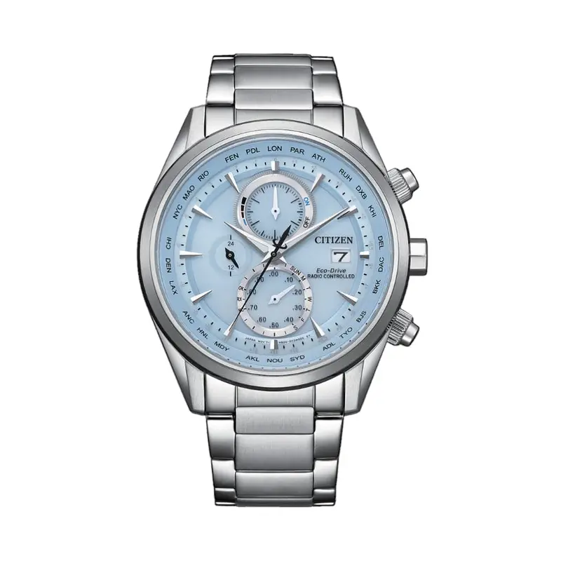 Citizen Eco-Drive Silver Stainless Steel Strap Men Watch At8260-85M 1