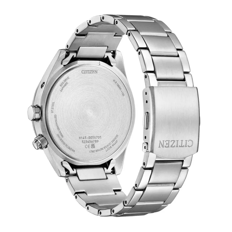 Citizen Eco-Drive Silver Stainless Steel Strap Men Watch Cb0270-87A 2