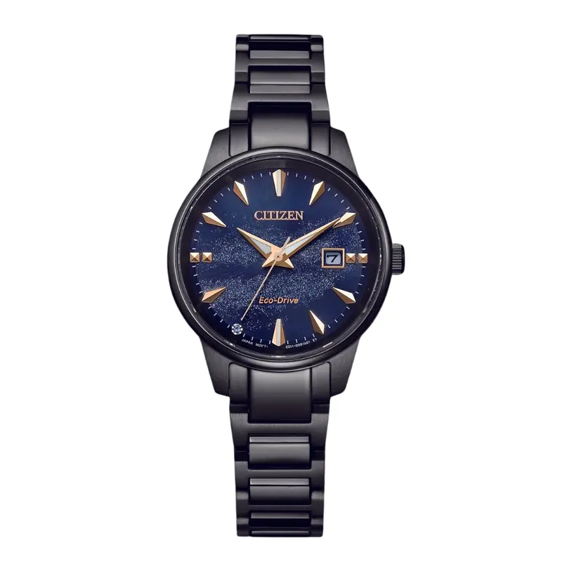 Citizen Eco-Drive Tanabata Edition Blue Dial Black Steel Women's Watch Ew2595-81L 1