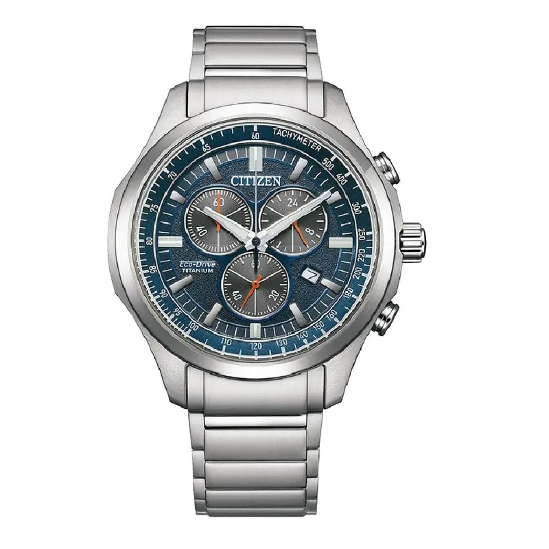Citizen Eco-Drive Titanium Chronograph Mens Watch At2530-85L 1