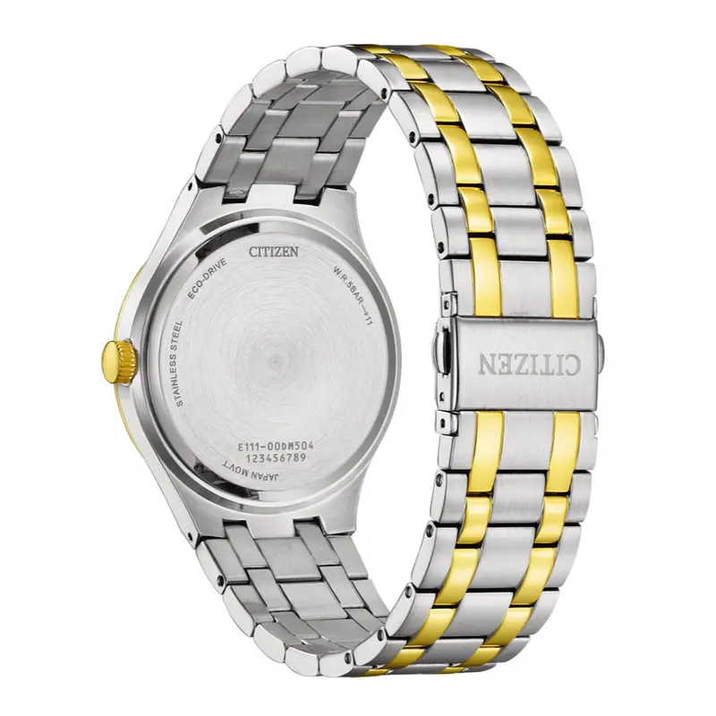 Citizen Eco-Drive Two-Tone Stainless Steel Strap Men Watch Bm7654-57X 2