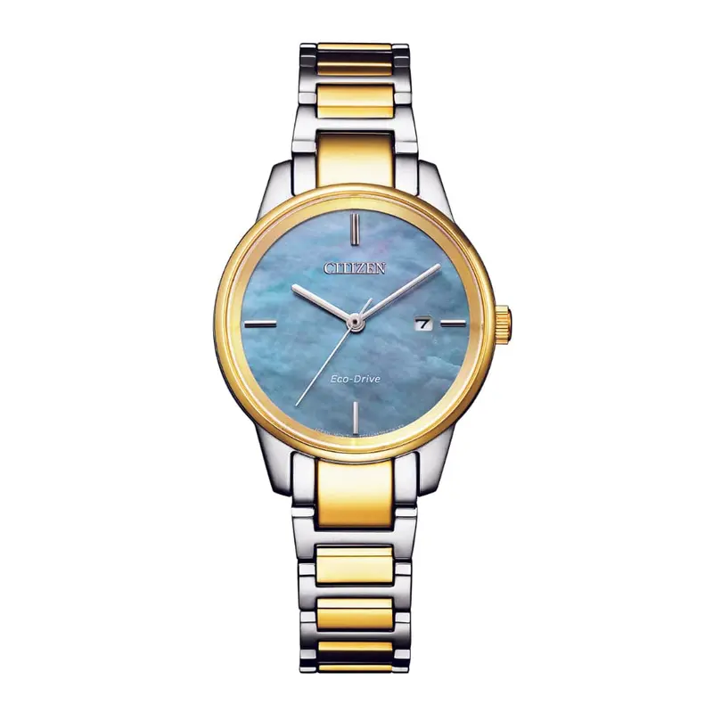 Citizen Eco-Drive Two-Tone Stainless Steel Women Watch Ew2594-84Y 1
