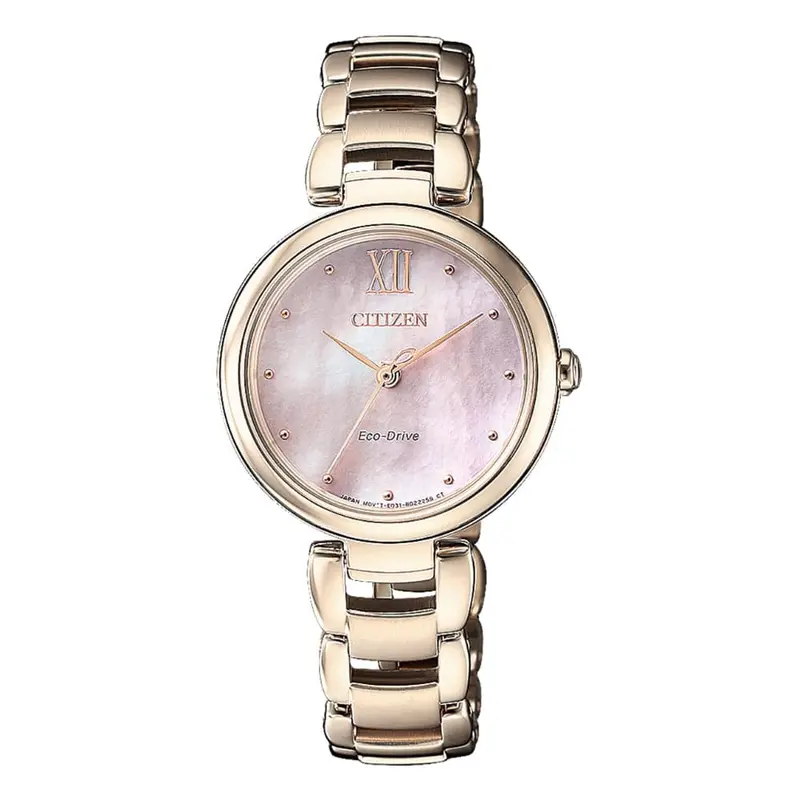 Citizen Em0533-82Y Eco-Drive Rose Gold Stainless Steel Women's Watch 1
