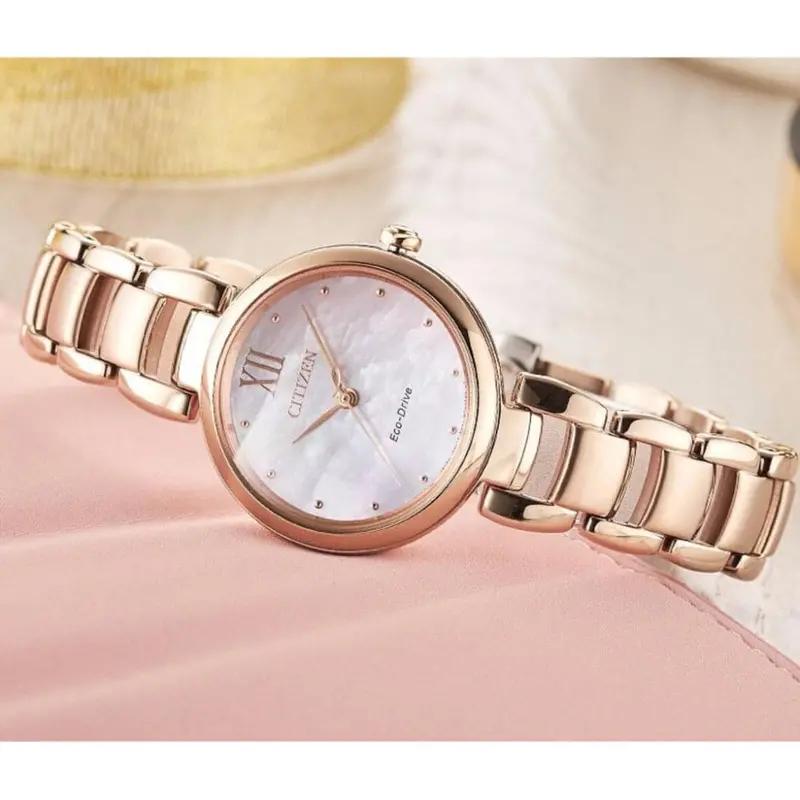 Citizen Em0533-82Y Eco-Drive Rose Gold Stainless Steel Women's Watch 2