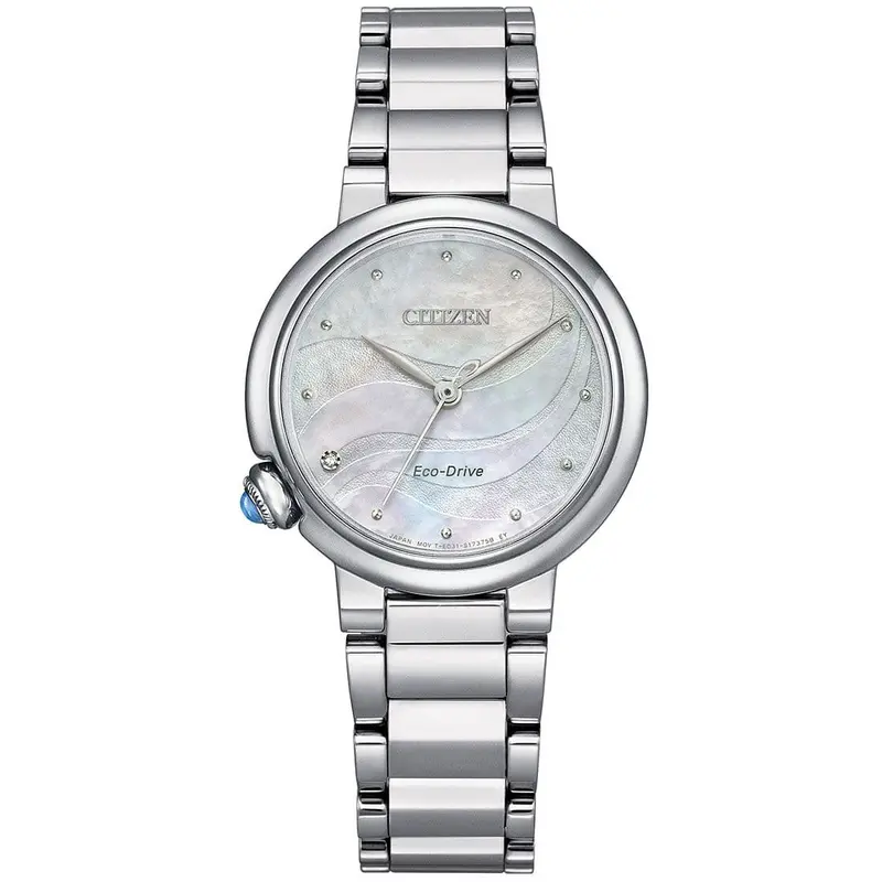 Citizen Em0910-80D Eco-Drive Mother Of Pearl Stainless Steel Women's Watch 1