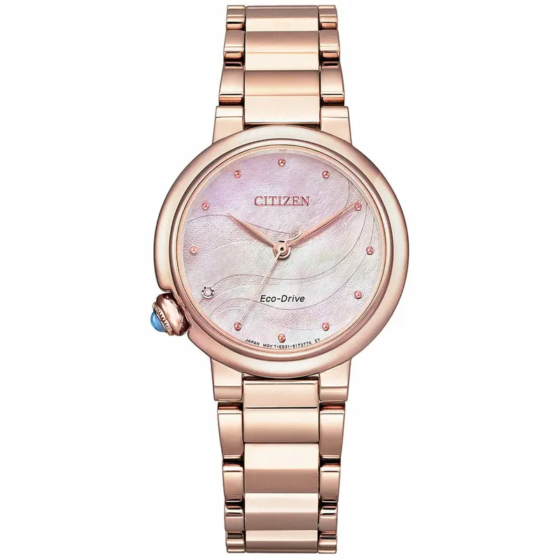 Citizen Em0912-84Y Eco-Drive Pink Mother Of Pearl Stainless Rose Gold  Women's Watch 1