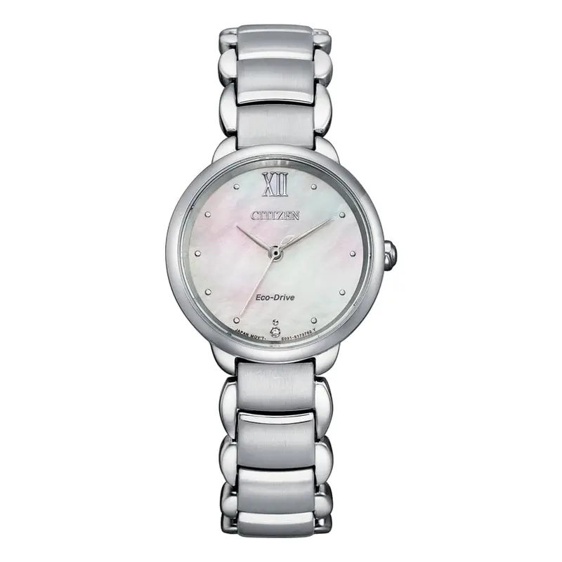 Citizen Em0920-86D Eco-Drive White Mother Of Pearl Stainless Steel Women's Watch 1