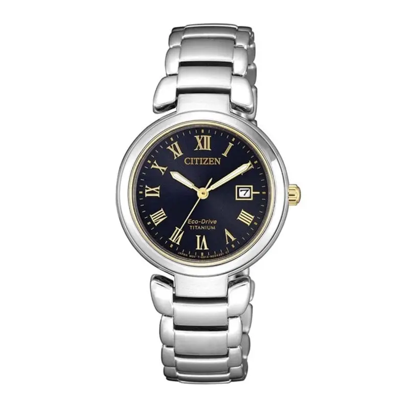 Citizen Ew2509-83L Titanium Eco-Drive Silver Stainless Steel Women's Watch 1
