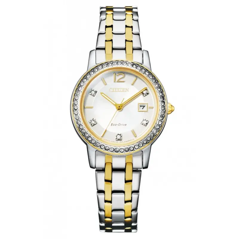 Citizen Fe1184-56B Analog Two Stainlesss Steel Women's Watch 1