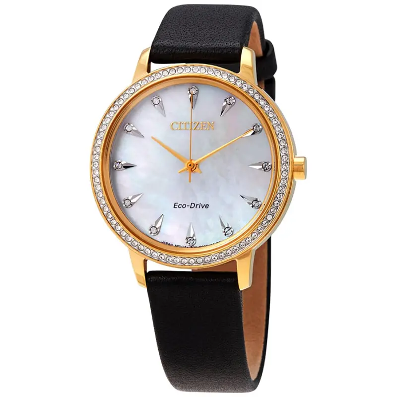 Citizen Fe7042-07D Black Leather Women's Watch 1