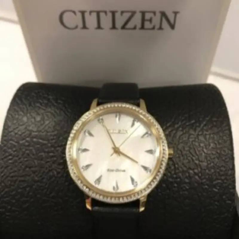 Citizen Fe7042-07D Black Leather Women's Watch 2