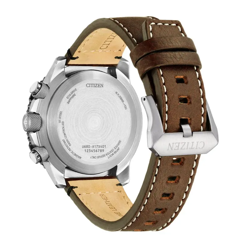 Citizen Jy8086-11A Eco-Drive Chronograph Leather Men Watch 2