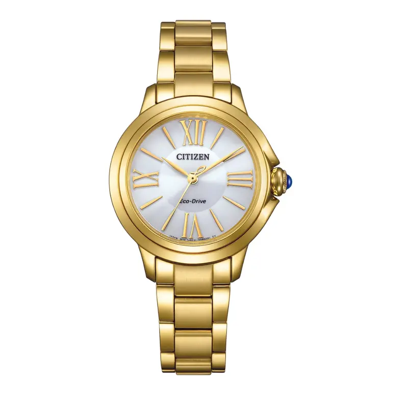 Citizen L Ceci Sapphire Glass Gold Steel Watch Em1162-52A 1