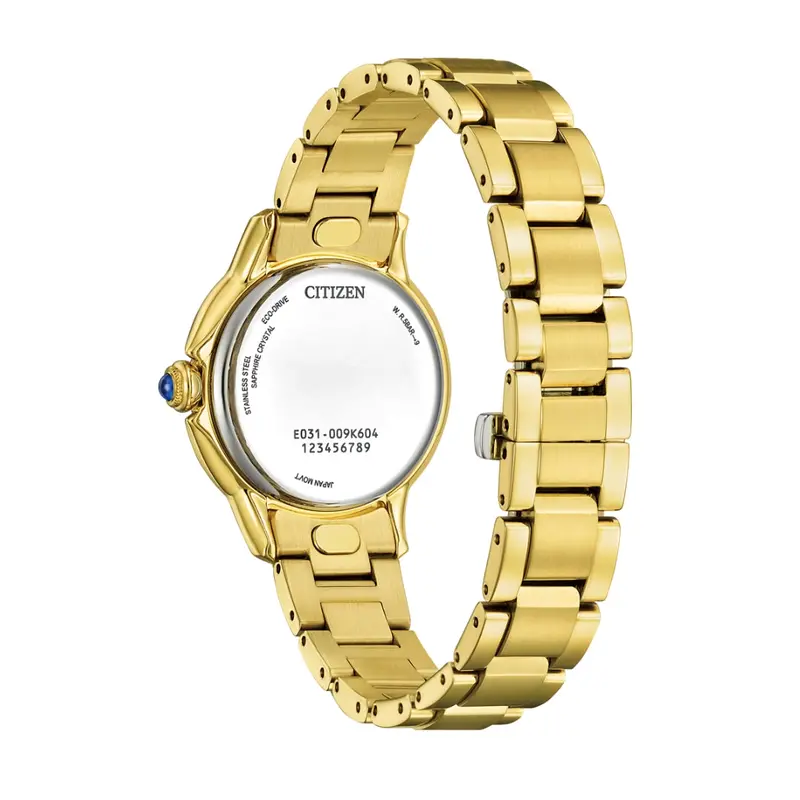 Citizen L Ceci Sapphire Glass Gold Steel Watch Em1162-52A 2