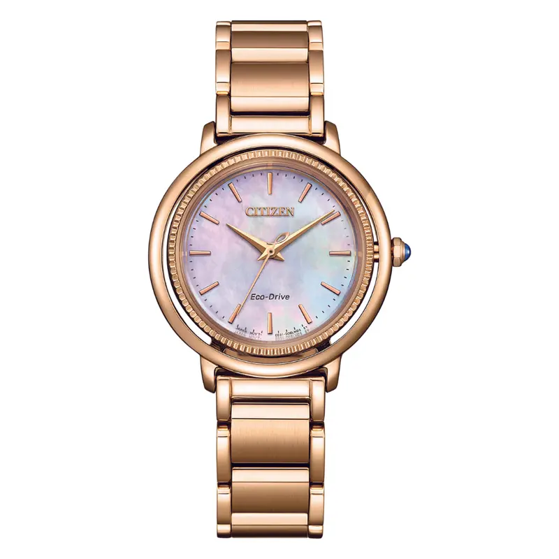 Citizen L Rose Gold Stainless Steel Strap Women Watch Em1103-86Y 1