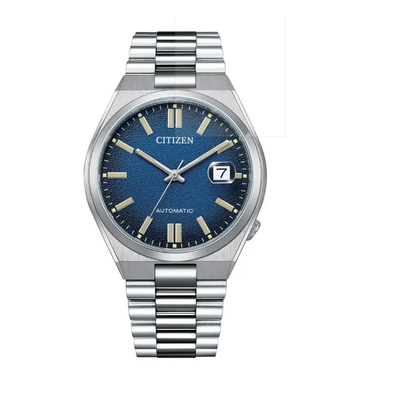 Citizen Mechanical Automatic Blue Dial With Silver Stainless Steel Strap Men Watch Nj0151-88L 2