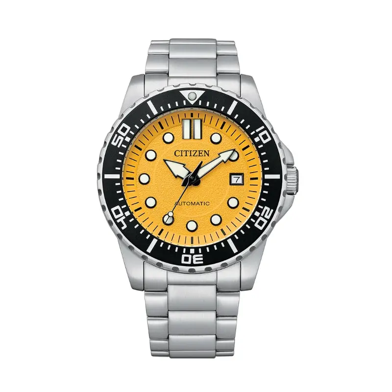 Citizen Mechanical Automatic Gold Dial With Silver Stainless Steel Men Watch Nj0170-83Z 1