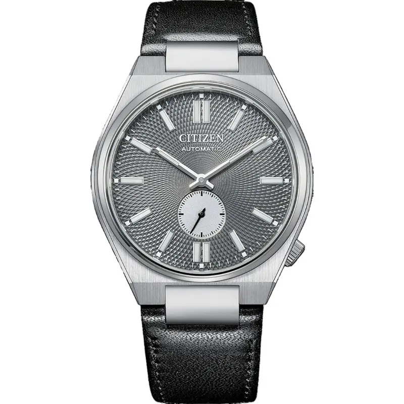 Citizen Mechanical Black Leather Strap Men Watch Nk5010-01H 1
