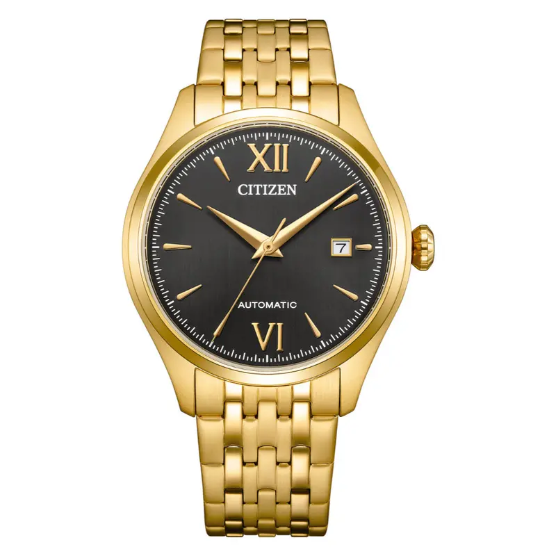 Citizen Mechanical Gold Stainless Steel Strap Men's Watch Nj0242-50E 1