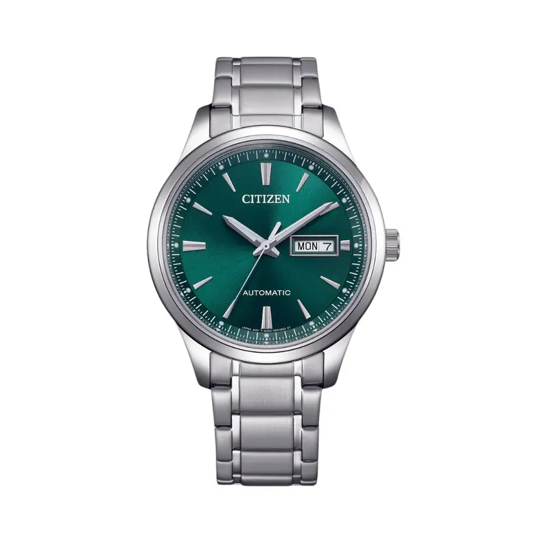 Citizen Mechanical Green Dial Stainless Steel Watch Ny4058-79X 1