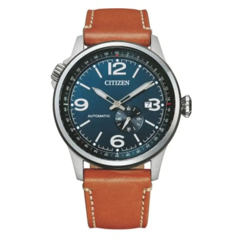 Citizen Nj0140-25L Mechanical Brown Leather Men's Watch 1