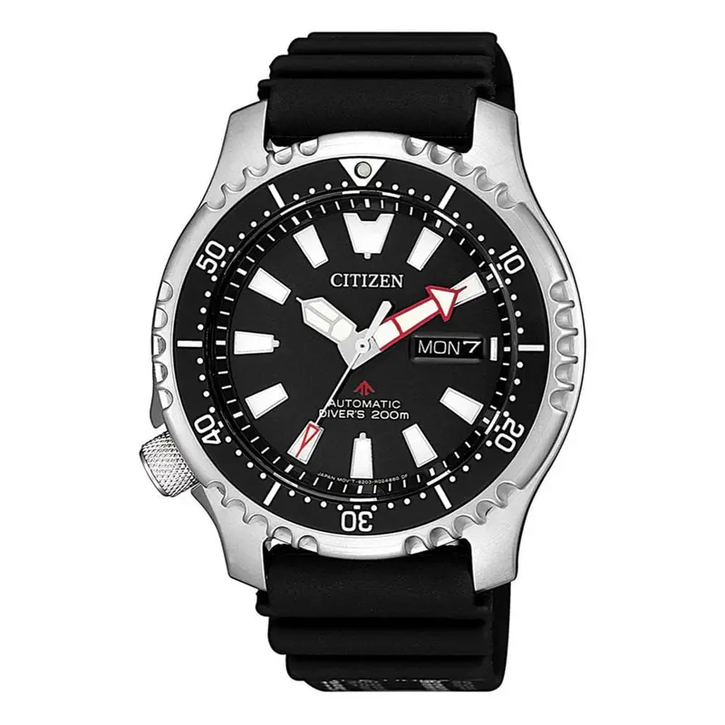 Citizen Ny0080-12Eb Promaster Automatic Silver Stainless Steel Black Rubber Strap Men's Watch 1