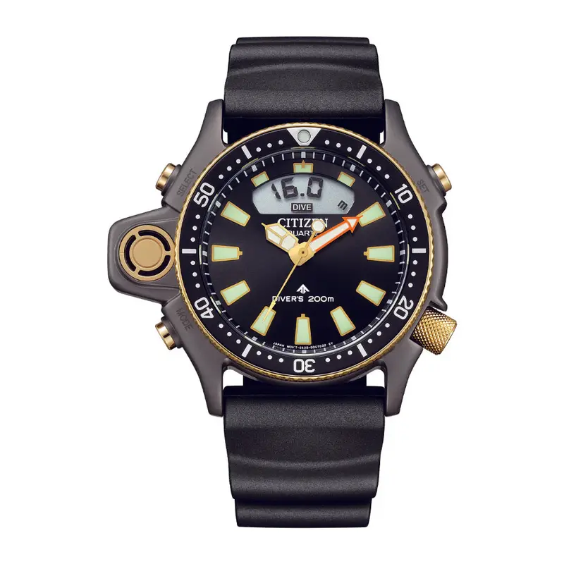 Citizen Promaster Marine Black Rubber Strap Men Watch Jp2008-06E 1